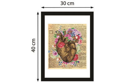 Walplus 2in1 Flowery Heart Poster Multicoloured - 5