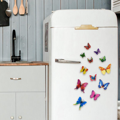 Walplus 3D Butterflies Wall Sticker Art Decoration Decals DIY Home Colourful Multicoloured PVC - 4