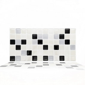 Walplus 3D Peel and Stick Wall Tiles Stickers - 12 Pcs 30.5x15.4cm Self Adhesive Stick on Tiles for Kitchen