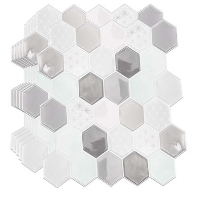 Walplus 3D Tile Stickers Honey Hexa Grey Epoxy Price Comparisons | Compare The Build
