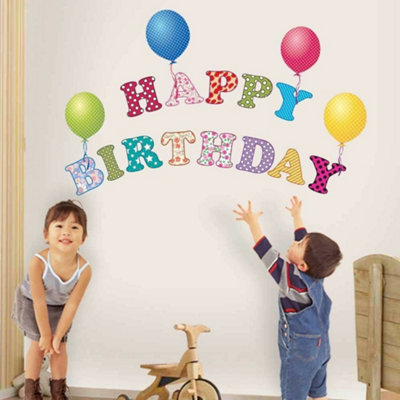 Walplus A-Z Alphabet Nursery Kids Wall Stickers Mural Decal Paper Art Decoration Kids Sticker PVC Multicoloured