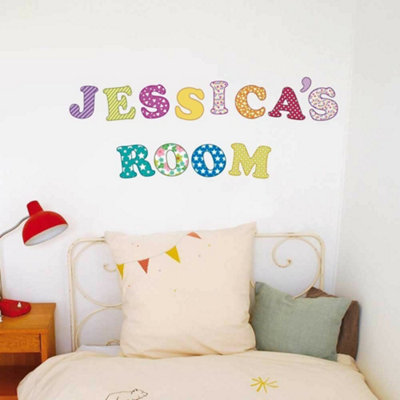 Walplus A-Z Alphabet Nursery Kids Wall Stickers Mural Decal Paper Art Decoration Kids Sticker PVC Multicoloured
