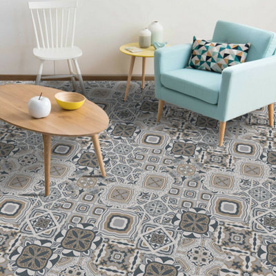 Walplus Abstract Brown Hexagon Floor Tiles Stickers, Home Decorations DIY Art Price Comparisons | Compare The Build