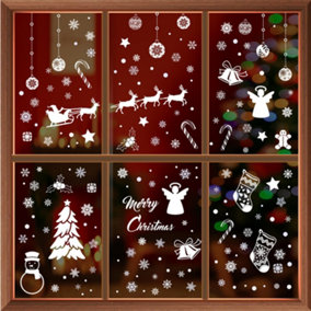 Walplus All White Winterland Snowflakes Window Clings Rooms Décor