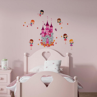 Walplus Angels Castle Kids Sticker PVC Multicoloured