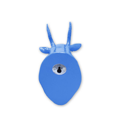 Walplus Animal Coat Hook - Antelope - Blue