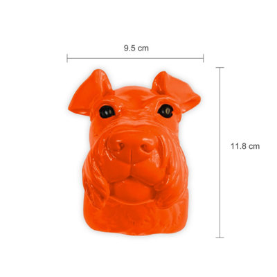 Walplus Animal Head Decoration Wall Art Sculpture - Amber Miniature Schnauzer Dog - 5