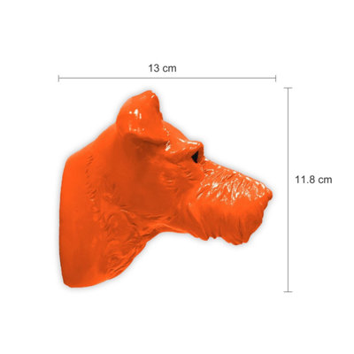 Walplus Animal Head Decoration Wall Art Sculpture - Amber Miniature Schnauzer Dog - 6