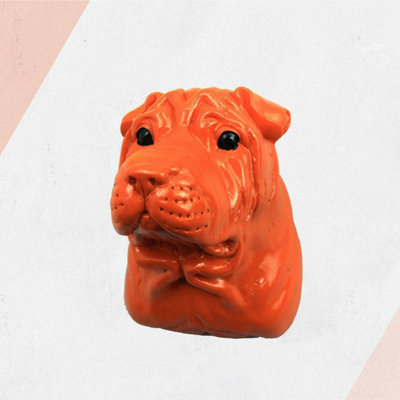 Walplus Animal Head Home Decoration Wall Art Sculpture - Amber Bull Dog