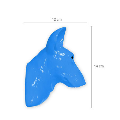 Walplus Animal Head Home Decoration Wall Art Sculpture - Blue Dog - 5