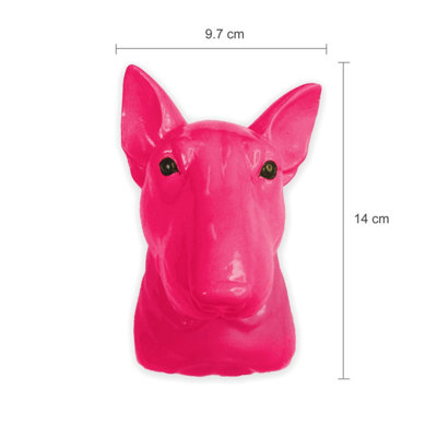 Walplus Animal Head Home Decoration Wall Art Sculpture - Pink Dog - 3