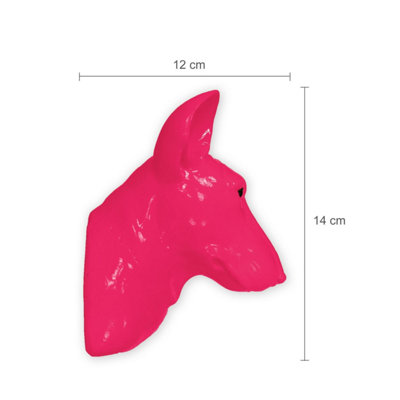 Walplus Animal Head Home Decoration Wall Art Sculpture - Pink Dog - 5