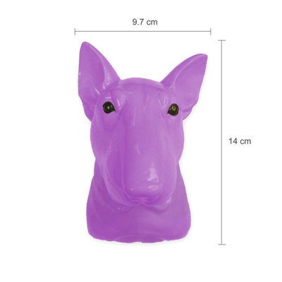 Walplus Animal Head Home Decoration Wall Art Sculpture - Purple Dog - 3