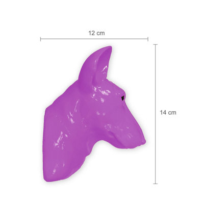 Walplus Animal Head Home Decoration Wall Art Sculpture - Purple Dog - 5