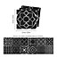 Walplus Arabic Black and Silver Wall Metallic Tile Sticker Set 24Pcs