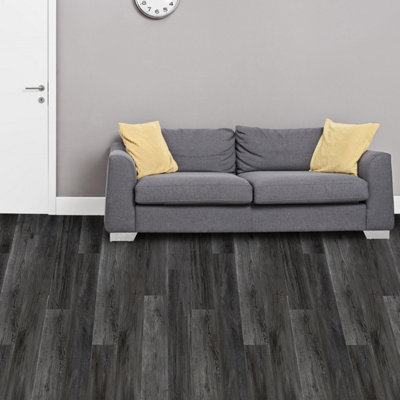 Walplus Ash Grey Wood Look Vinyl Flooring 15pcs