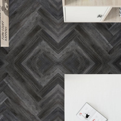 Walplus Ash Grey Wood Look Vinyl Flooring 15pcs