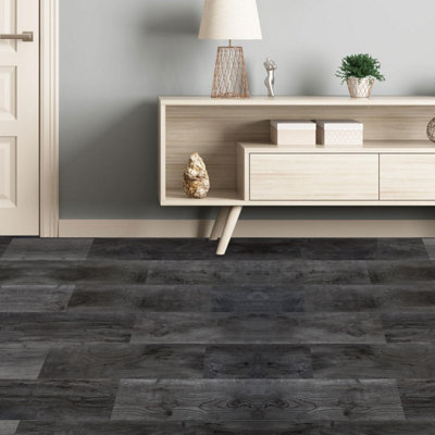 Walplus Ash Grey Wood Look Vinyl Flooring 15pcs - 3