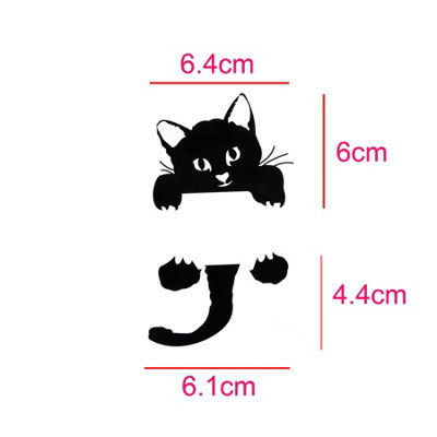 Walplus Black Cat Switch Sticker Kids Sticker PVC Black