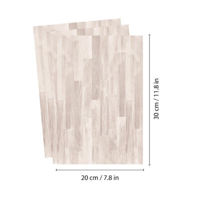 Walplus Bleached White Wood Planks Wall Mural Seamless Stickers Set - 5