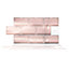 Walplus Blush Pink Subway Brick Tile Stickers 2D Multipack 24Pcs