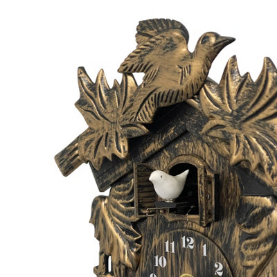 thumbnail image 2 of Walplus White Vintage Cuckoo Clock With Bird Pendulum - Quartz Battery Powered - 2-Year Warranty WC2054 2 of 5