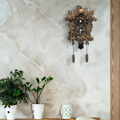 Walplus Brown Vintage Wall Clock Cuckoo