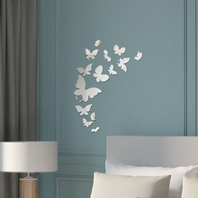 Walplus Butterflies 3D Crystal Mirror Sticker | DIY at B&Q