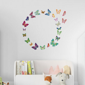 Walplus Butterflies Kids Sticker PVC Multicoloured