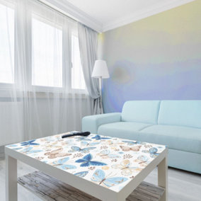 Walplus Butterflies Pattern and Stone Pattern Self-Adhesive Decal Furniture Wrap
