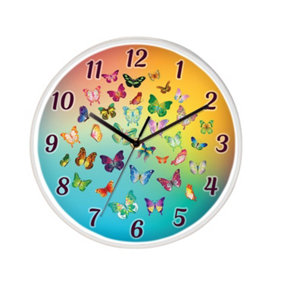 Walplus Butterfly Dream Children Clock - 25 cm / 9.8 in