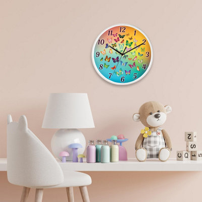 Walplus Butterfly Dream Children Clock - 25 cm / 9.8 in - 3
