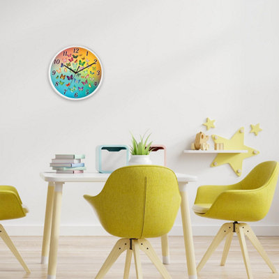 Walplus Butterfly Dream Children Clock - 25 cm / 9.8 in - 4