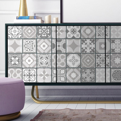 Walplus Capella Limestone Peel and Stick Wall Tiles Stickers - 48Pcs Self Adhesive Stick on Tiles for Kitchen