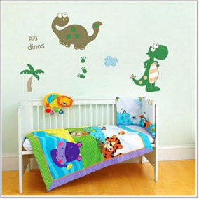 Walplus Children/Kids/Nursery Dinosaur Reusable Wall Stickers Art Decals Boys Paper Room Kids Sticker PVC Multicoloured