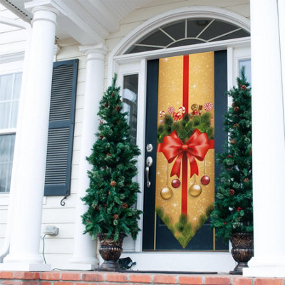 Walplus Christmas Gift Ribbon Wrap Door Banner Mural Home Decoration