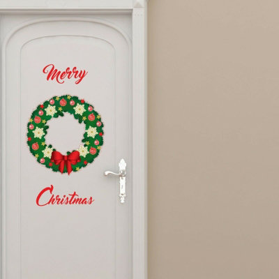 Walplus Christmas greeting Garland Wall Stickers Decals Bedroom Home Decorations