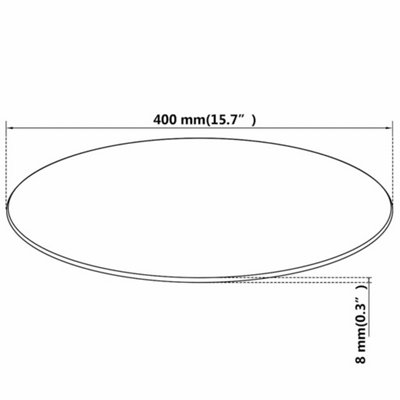 WALPLUS Clear Tempered Glass Table Top Replacement Dining Coffee Garden ...