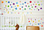 Walplus Colourful Watercolour Stars Home Decor Nursery Decor Big Wall Decor Wall Sticker Kids Sticker PVCgreen, Yellow, Red