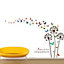 Walplus Combo Adult - Brown dandelion + Butterflies Wall Sticker