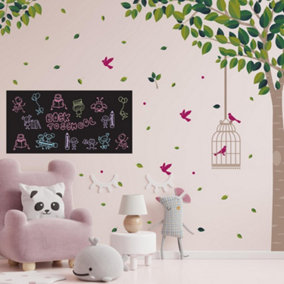 Walplus Combo Kids - Blackboard With Green Tree Wall Sticke PVC