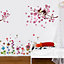 Walplus Combo Kids Colorful Flower Wall Sticker - Pink Monkey PVC