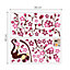 Walplus Combo Kids Colorful Flower Wall Sticker - Pink Monkey PVC
