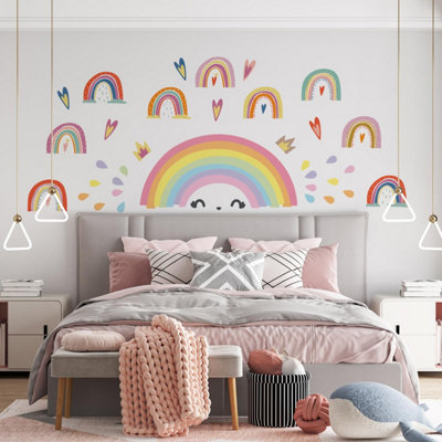 Walplus Combo Kids - Colourful Rainbows Collection Wall Sticker PVC