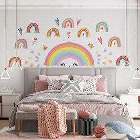 Walplus Combo Kids - Colourful Rainbows Collection Wall Sticker PVC