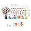 Walplus Combo Kids  Fauna Animal Alphabet With Happy London Zoo Wall Sticker PVC