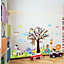 Walplus Combo Kids - Happy London Zoo - Happy Hills Wall Sticker PVC