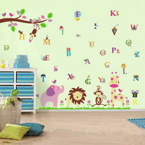 Walplus Combo Kids Huge Elephant - Walplus Alphabet Wall Sticker PVC