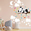 Walplus Combo Kids - Sleepy Panda With White Baby Sky Wall Sticker PVC