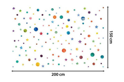 Walplus Combo Kids Watercolour Universe Wall Sticker PVC
